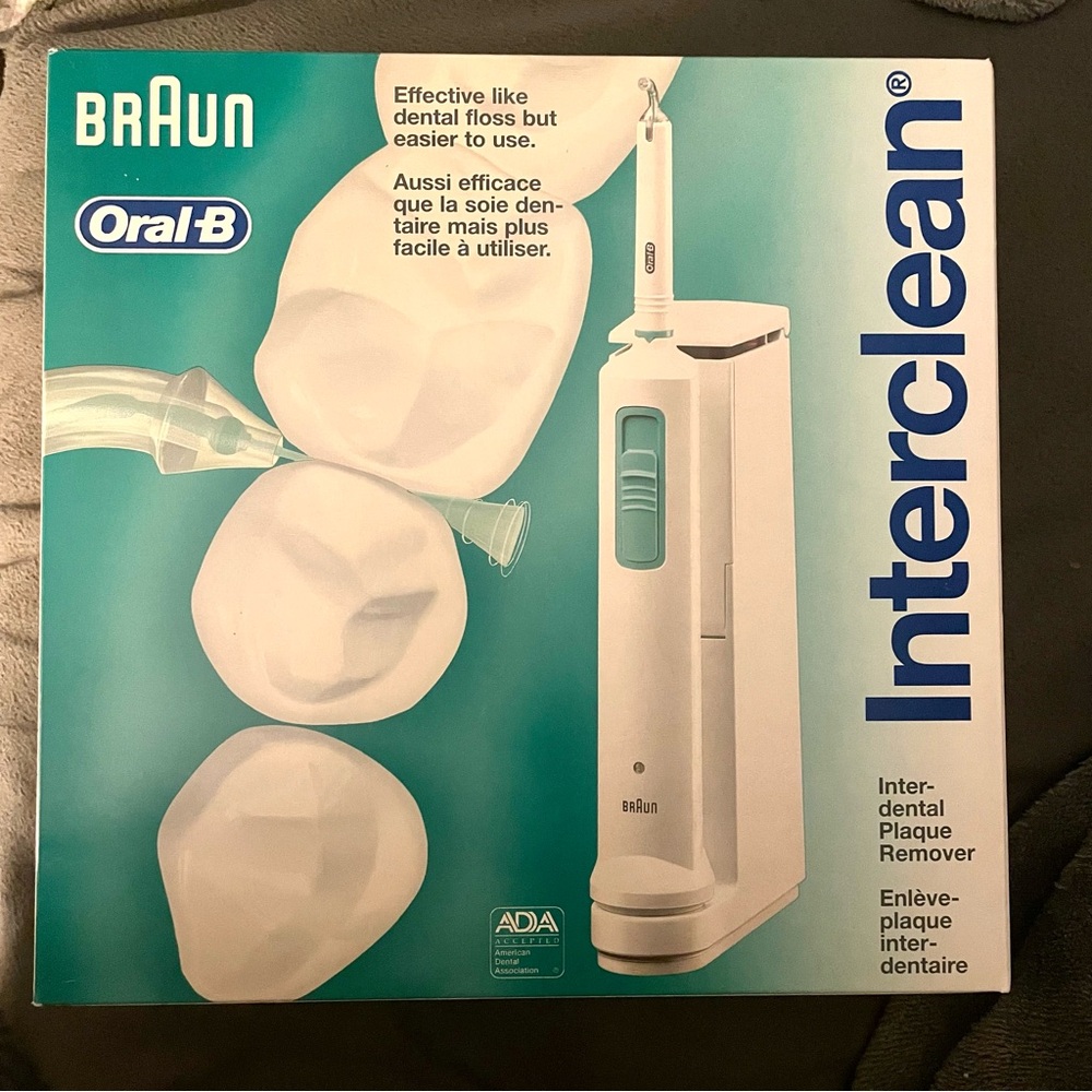 New Braun Inter-Clean Auto-Flosser Inter-Dental Plaque Remover Oral-B Deluxe